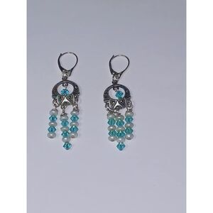 Fancy 925 Marcasite Ying Yang Tree of life Freshwater pearls Swarovski earrings